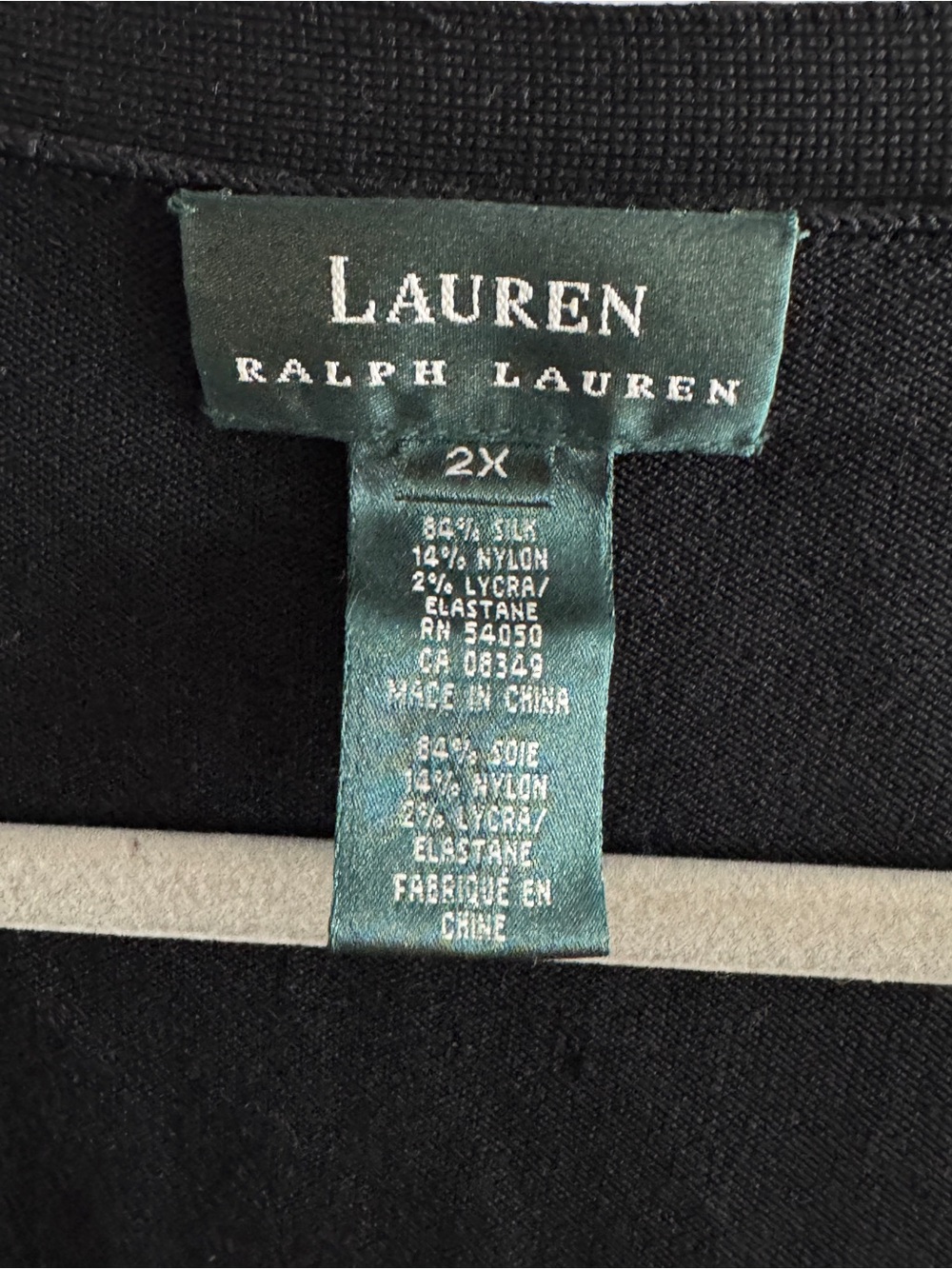 Ralph Lauren Silk Black Cardigan